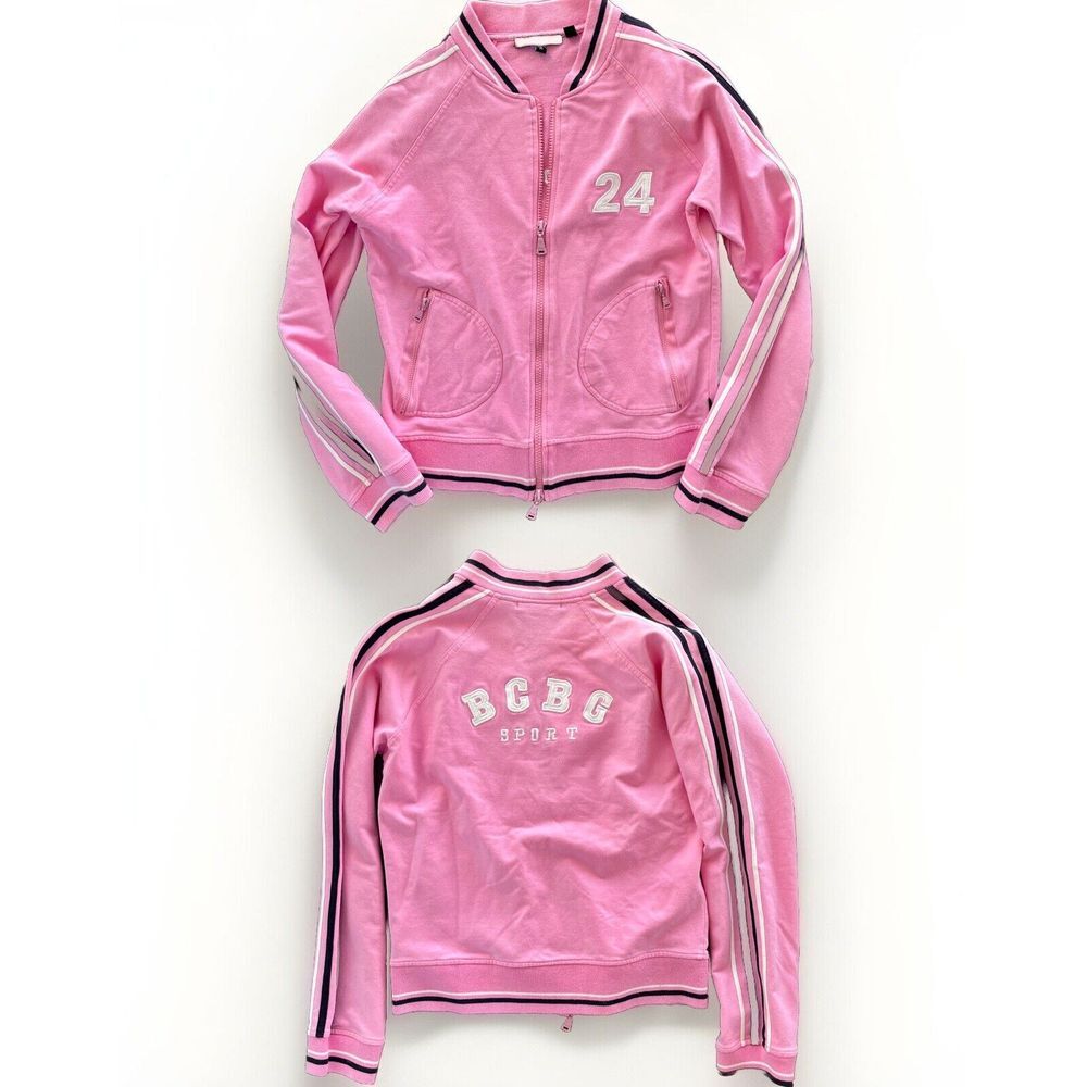 BCBG‎ Track Jacket Pink #24 Y2K Size Medium